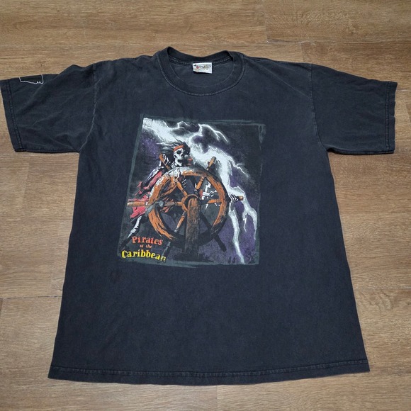 Disney Other - Vintage Disney World Pirates of the Caribbean Vintage Graphic T-Shirt Mens Large
